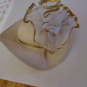 Cream colored women wool hat